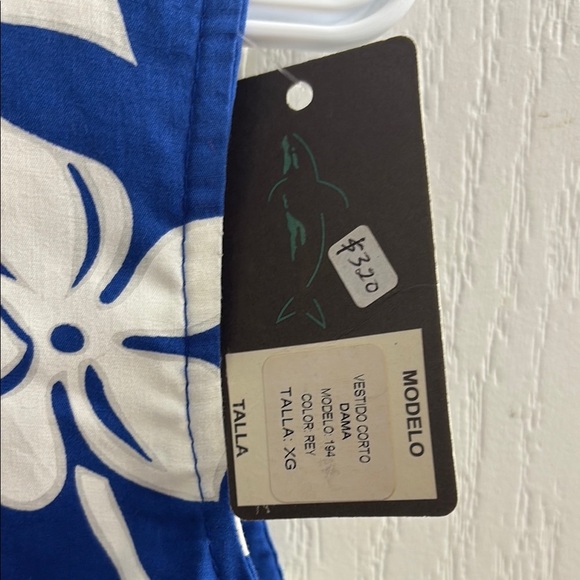 NWT Vibrant Floral Sleeveless Dress in Blue and White - Picture 3 of 6